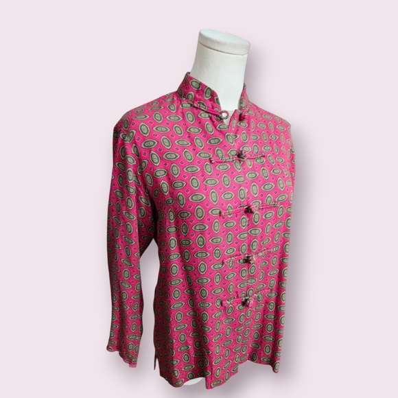 Pink Patterned Women's Jacket - Picture 4 of 5